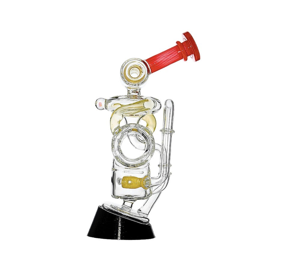 Premium Swiss Recycler Glass Attachment w/ Encased Opal for Puffco Peak OG & Pro